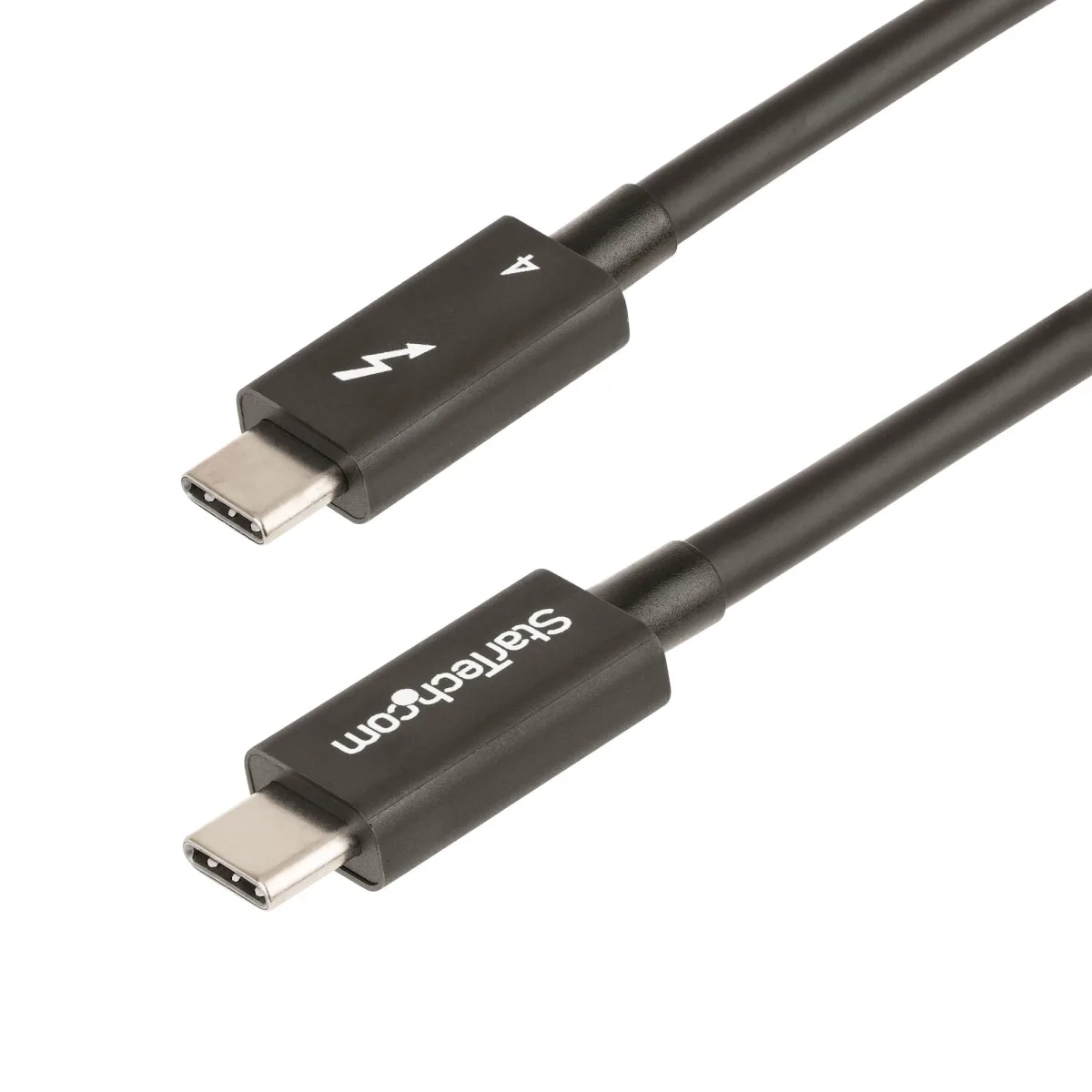 StarTech 1.6ft (50cm) Thunderbolt 4 Cable, 40Gbps, 100W Power Delivery, 4K/8K Video Support, Intel-Certified Thunderbolt Cable - Compatible w/ USB4/Thunderbolt 3/USB 3.2/USB Type-C/DisplayPort (TBLT4MM50CM) - Thunderbolt cable - Thunderbolt 4 (M) to Thunderbolt 4 (M) - USB4/Thunderbolt 3/USB 3.2/USB Type-C/DisplayPort - 50 cm - 4K support, 8K support, passive, USB Power Delivery (100W) - black