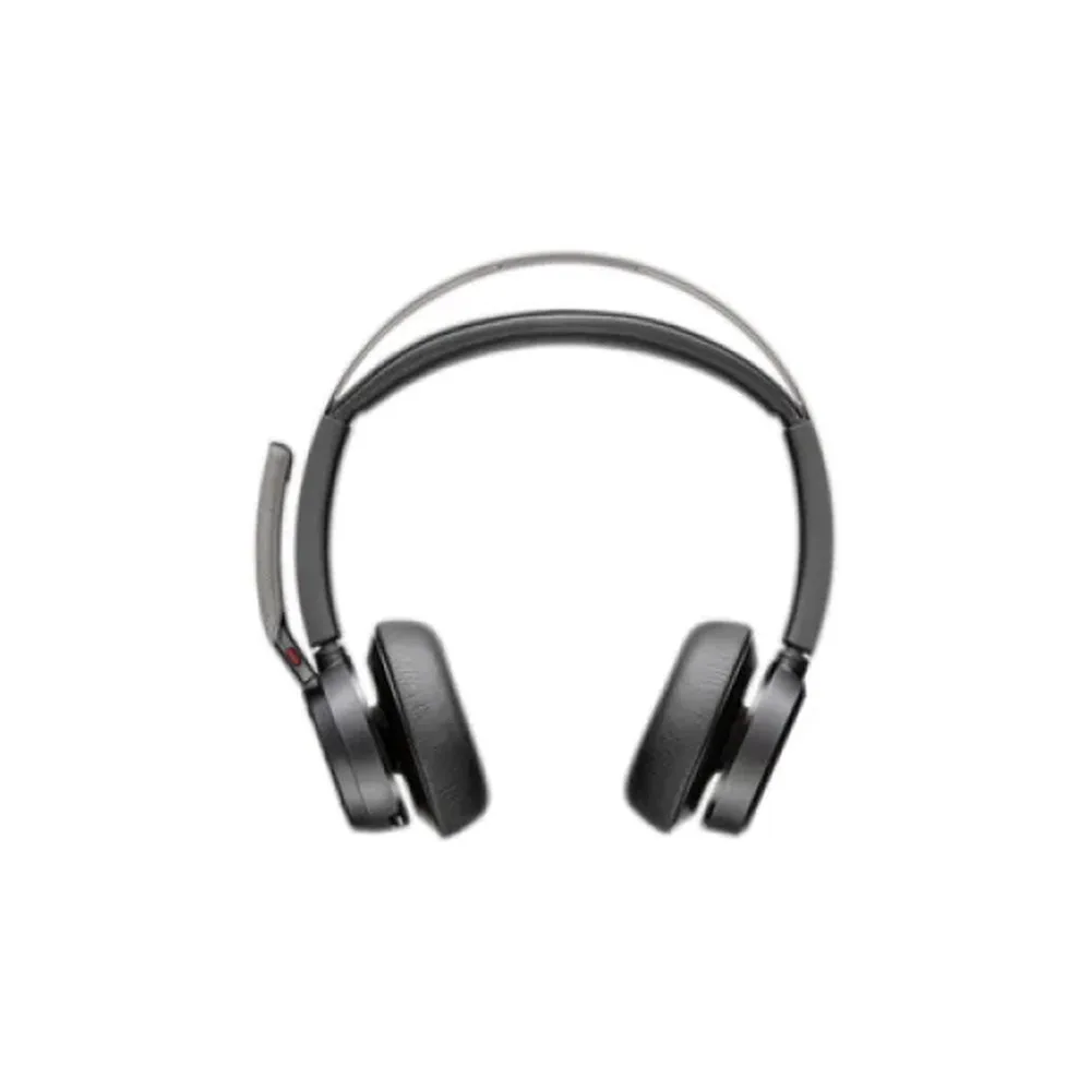HP Poly Voyager Focus 2 - Headset - on-ear - Bluetooth - wireless - active noise cancelling - USB-C via Bluetooth adapter - black - Zoom Certified, Certified for Microsoft Teams