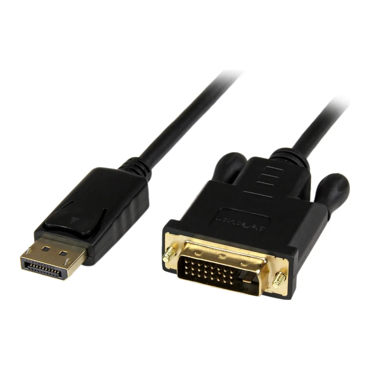 StarTech 3 foot DisplayPort to DVI Active Adapter Converter Cable - 3 ft (0.9m) Active DP to DVI M/M Cable for PC - 1920x1200 - Black (DP2DVIMM3BS) - DisplayPort cable - DisplayPort (M) to DVI-D (M) - 91.5 cm - active - black - for P/N: TB3CDK2DP, TB3CDK2DPUE, TB3CDOCKDP, TB3DK2DHV, TB3DK2DHVUE, TB3DKDPMAW, TB3DKDPMAWUE