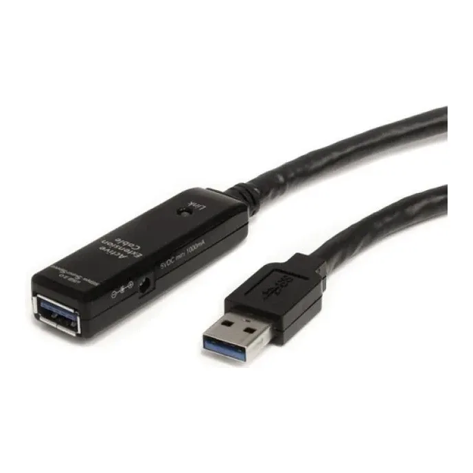 StarTech 3m USB 3.0 Active Extension Cable - M/F - 3m USB 3.0 Extension Cable - USB 3.0 repeater Cable (USB3AAEXT3M) - USB extension cable - USB Type A (M) to USB Type A (F) - USB 3.0 - 3 m - active - black - for P/N: PEXUSB3S42V, PEXUSB3S44V, ST7300USB3B, SVA5H2NEUA, USB3SAA3MBK