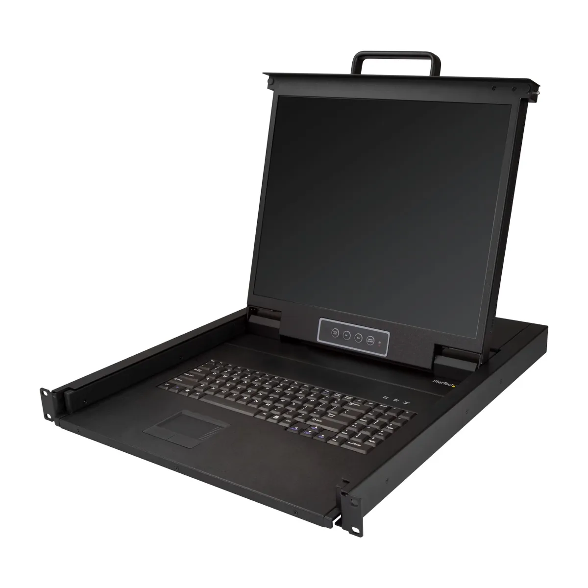 StarTech Rackmount KVM Console, Single Port VGA KVM with 19" LCD Monitor for Server Rack, Fully Featured Universal 1U LCD KVM Drawer with Cables & Hardware, USB Support, 50,000 MTBF - LCD KVM Concole Drawer (RKCONS1901)
