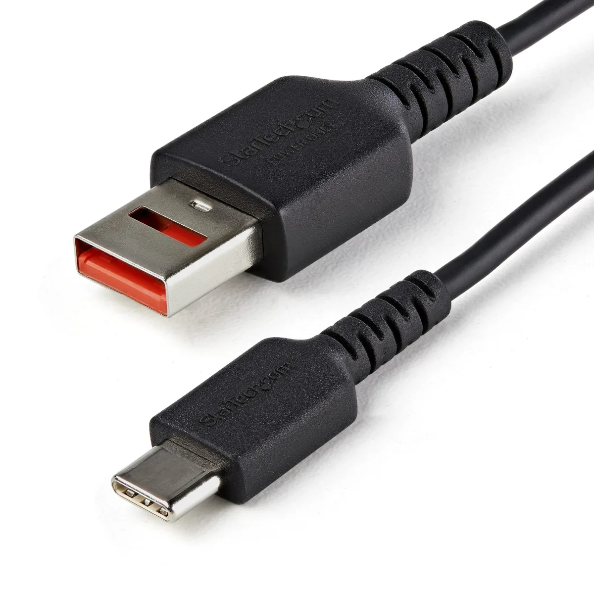 StarTech 3ft (1m) Secure Charging Cable, USB-A to USB-C Data Blocker Charge-Only Cable, No-Data Power-Only Charger Cable for Phone/Tablet, Data Blocking USB Protector Adapter Cable - 5V at 2.4A (12W max) (USBSCHAC1M) - USB cable - USB (power only) (M) to USB-C (power only) (M) - 5 V - 2.4 A - 100 cm - molded, passive - black