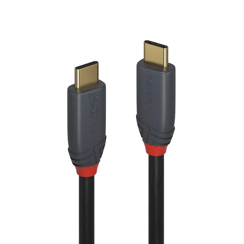 Lindy 36900 0.5M USB 3.1 Type C Cable 5A PD Anthra Line