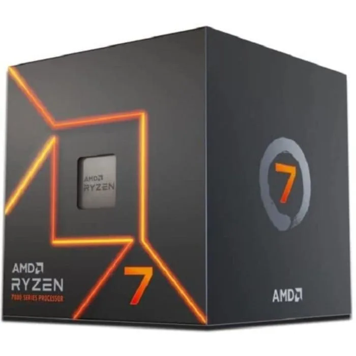 AMD Ryzen 7 7700 with Radeon Graphics, 8 Core Processor, 16 Threads, 3.8GHz up to 5.3GHz Boost, 40MB Cache, 65W, Wraith Prism LED Cooler, Radeon Graphics