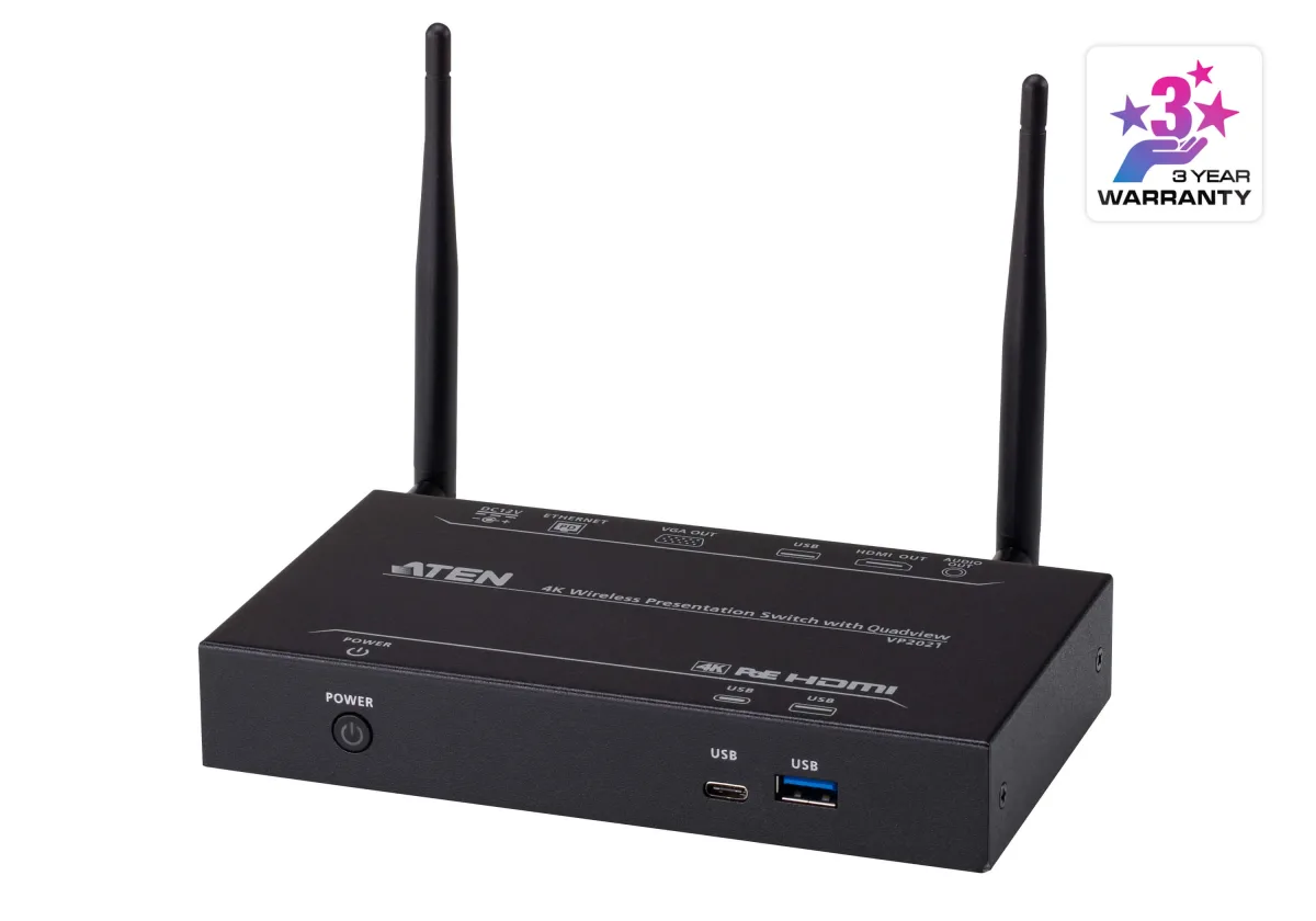 ATEN PresentON VP2021 - Video/audio switch - 1 x HDMI + 1 x VGA - desktop