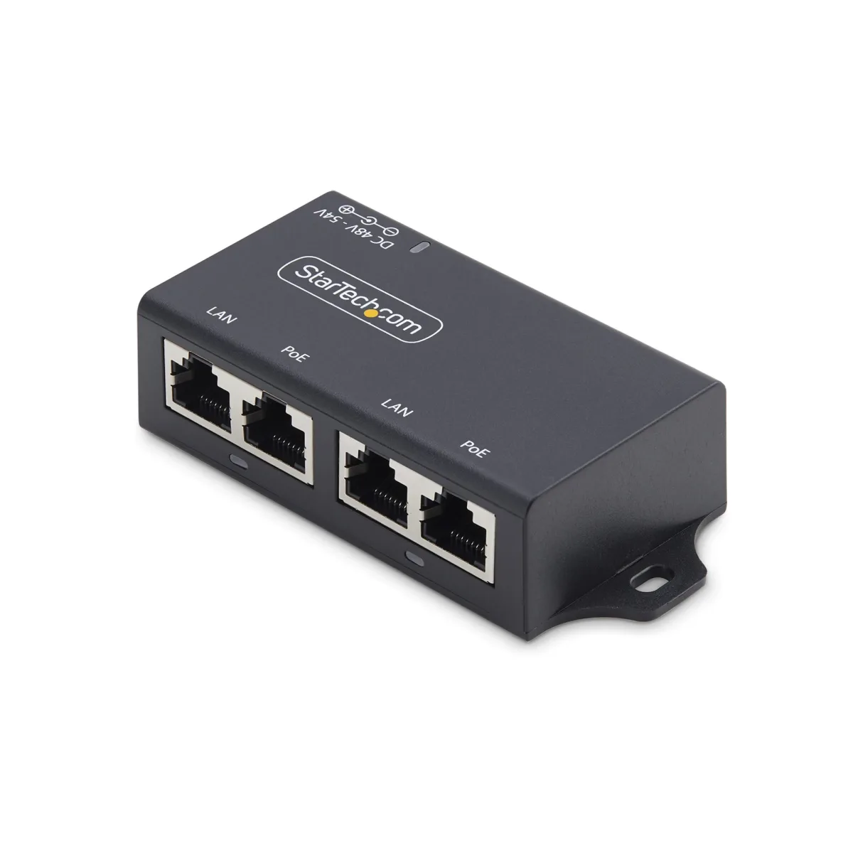StarTech 2-Port Gigabit PoE+ Injector, PoE/PoE+ (802.3af/802.3at) 30W - PoE injector - unmanaged inline - DC 48 - 52 V - 30 Watt - output connectors: 2 - United Kingdom, Europe - black