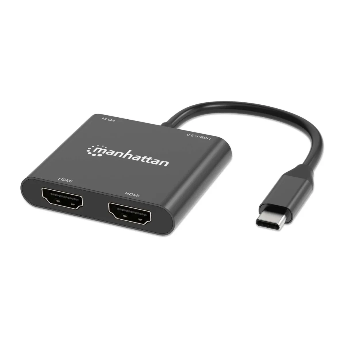 Manhattan 154321 USB-C Dual HDMI/USB-A Cable Dual 4K/30HZ Single 4K/60HZ 15CM