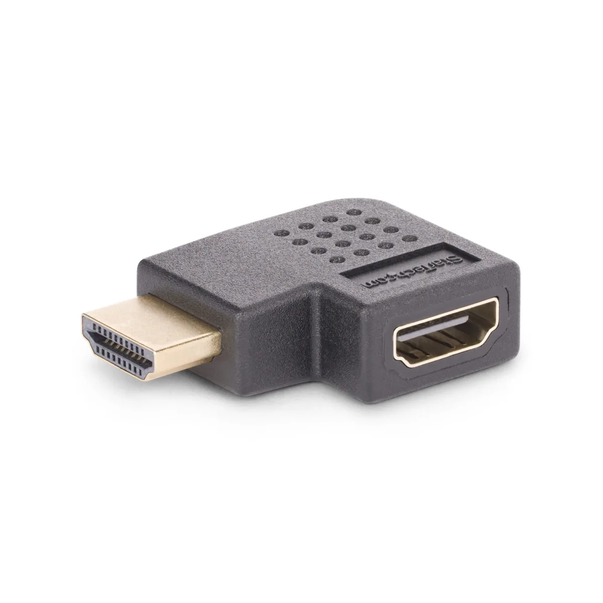 Startech Right Angle HDMI 2.0 Adapter, 90-Degree HDMI Port Saver, M/F - High Speed - HDMI adapter - HDMI male to HDMI female right-angled - black - passive, bi-directional, 4K60Hz support