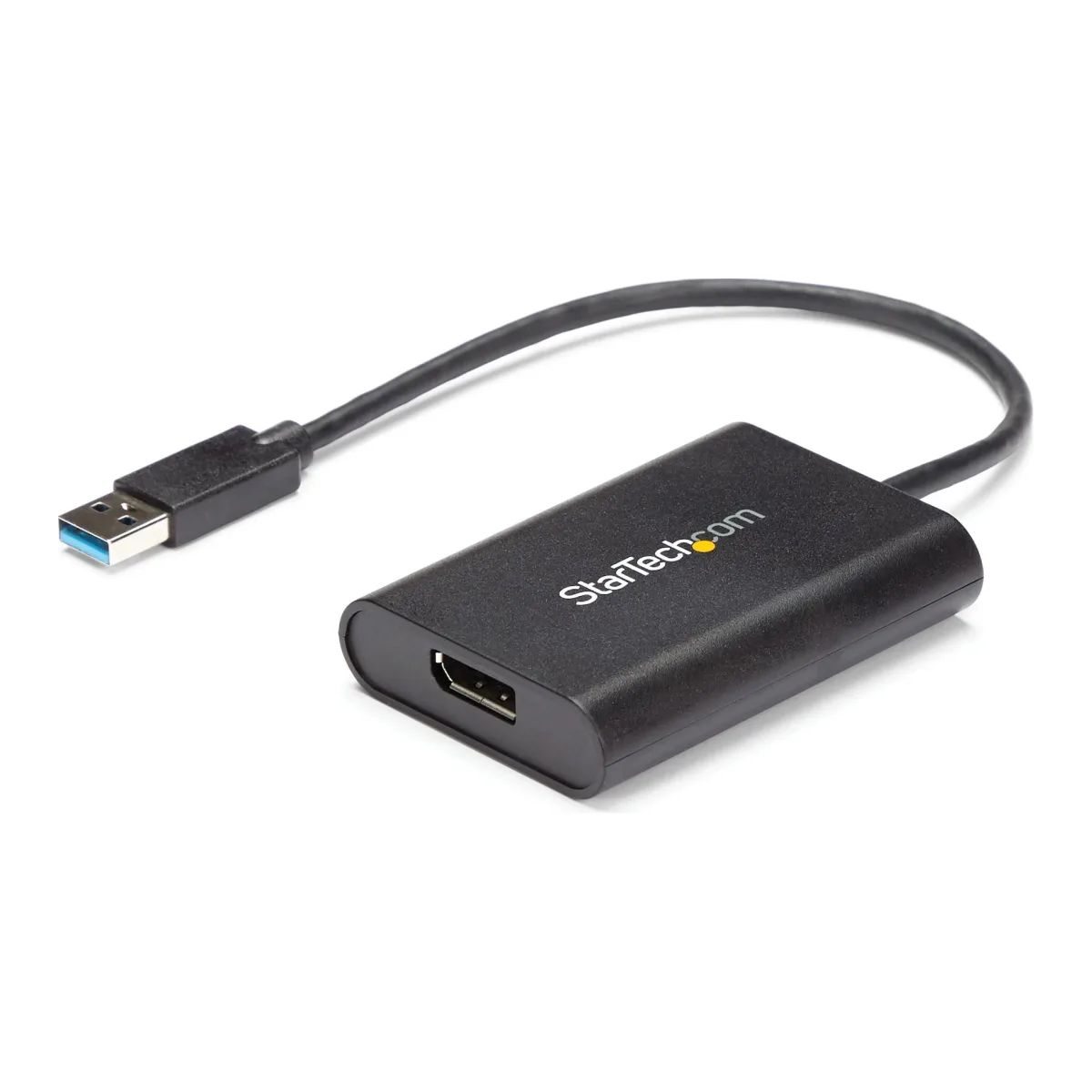 StarTech USB 3.0 to DisplayPort Adapter - 4K 30Hz - External Video & Graphics Card - Dual Monitor Display Adapter - Supports Windows (USB32DPES2) - DisplayPort adapter - TAA Compliant - USB Type A (M) to DisplayPort (F) - USB 3.0 - 20 cm - 4K30Hz (3840 x 2160) support - black