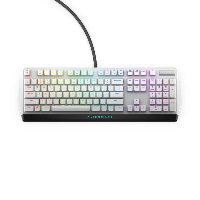 Alienware AW510K - Keyboard - backlit - USB - key switch: CHERRY MX Low Profile Red - lunar light - for Alienware Area-51, Aurora, Aurora R10, Aurora R9, M15, M17, G5 5090, XPS 8940