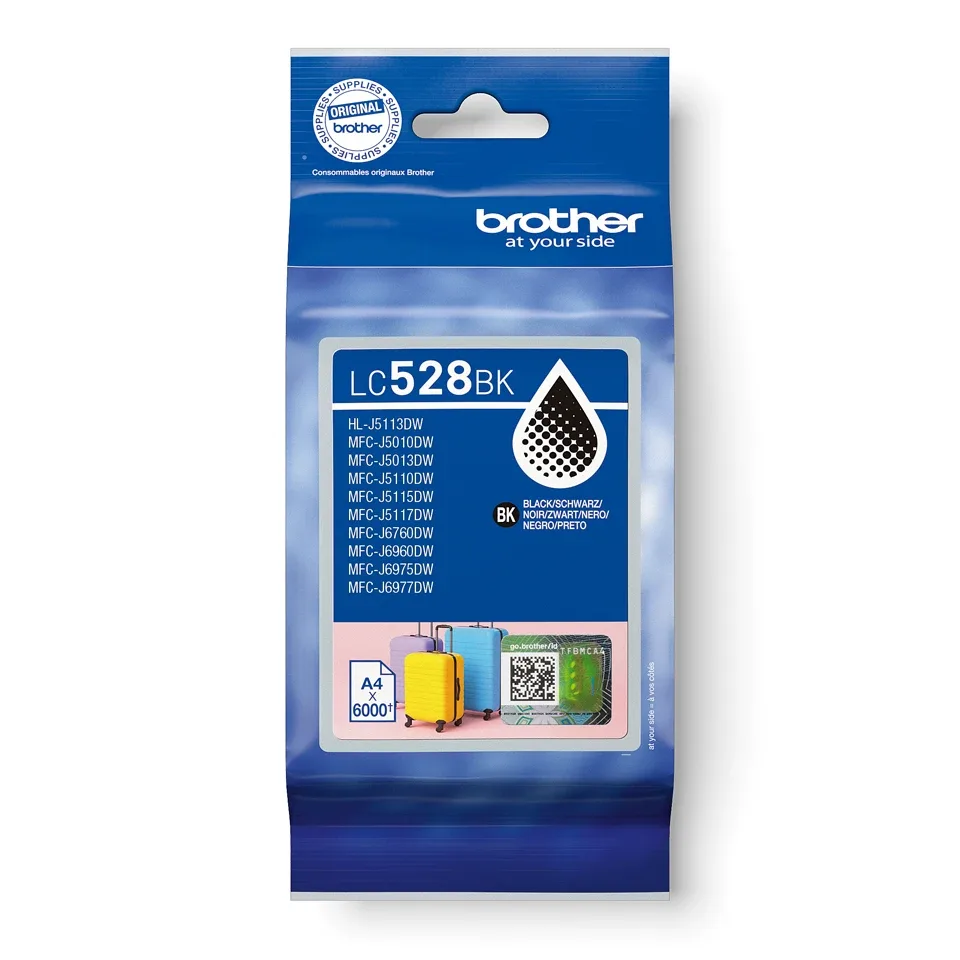 Brother LC528BK - Black - original - pillow pack - ink cartridge - for Brother MFC-J6975DW, MFC-J6977DW