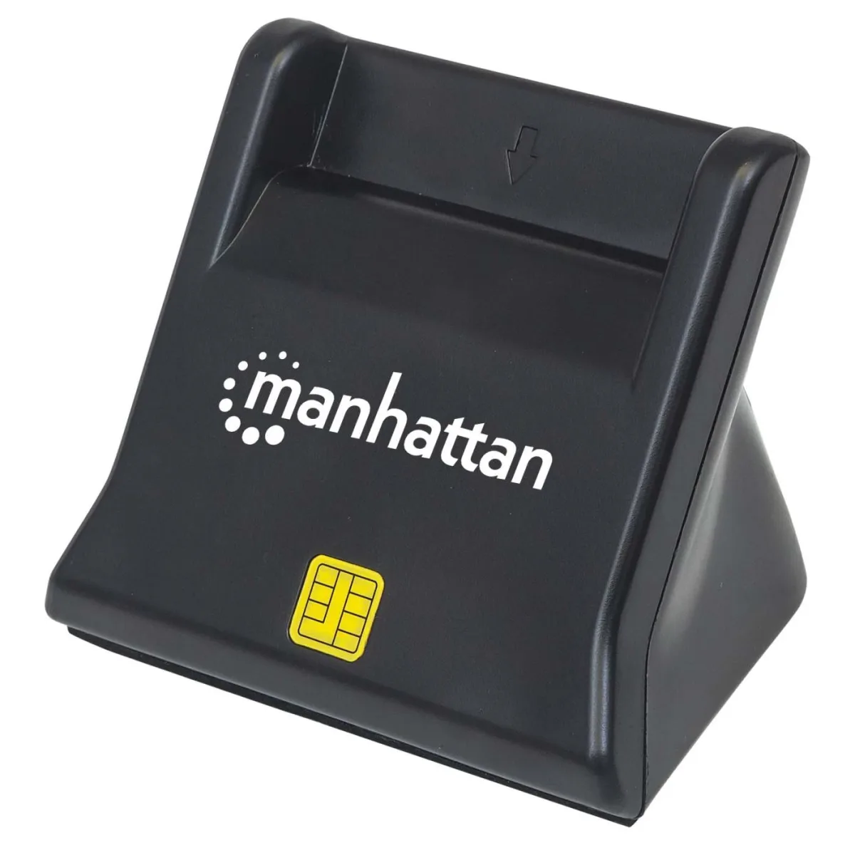 Manhattan 102025 USB-A Smart/Sim Card Reader- USB 2.0 Stand Desktop Black
