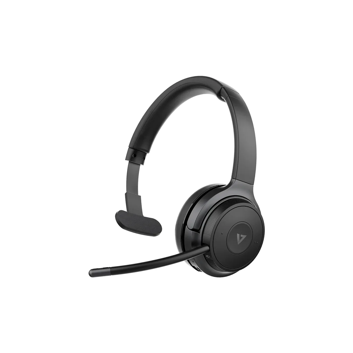 V7 BT MONO ON EAR WRLS HDSET NC BOOM MIC USB DONGLE BLK