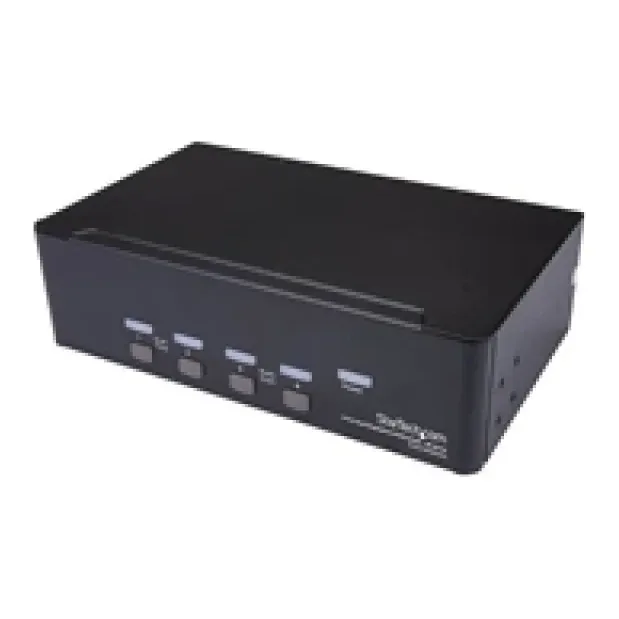 Startech DisplayPort KVM - 4 port - 4K 60Hz - Dual Monitor KVM - DisplayPort Switch - KVM DisplayPort - Desktop KVM Switch (SV431DPDDUA2)