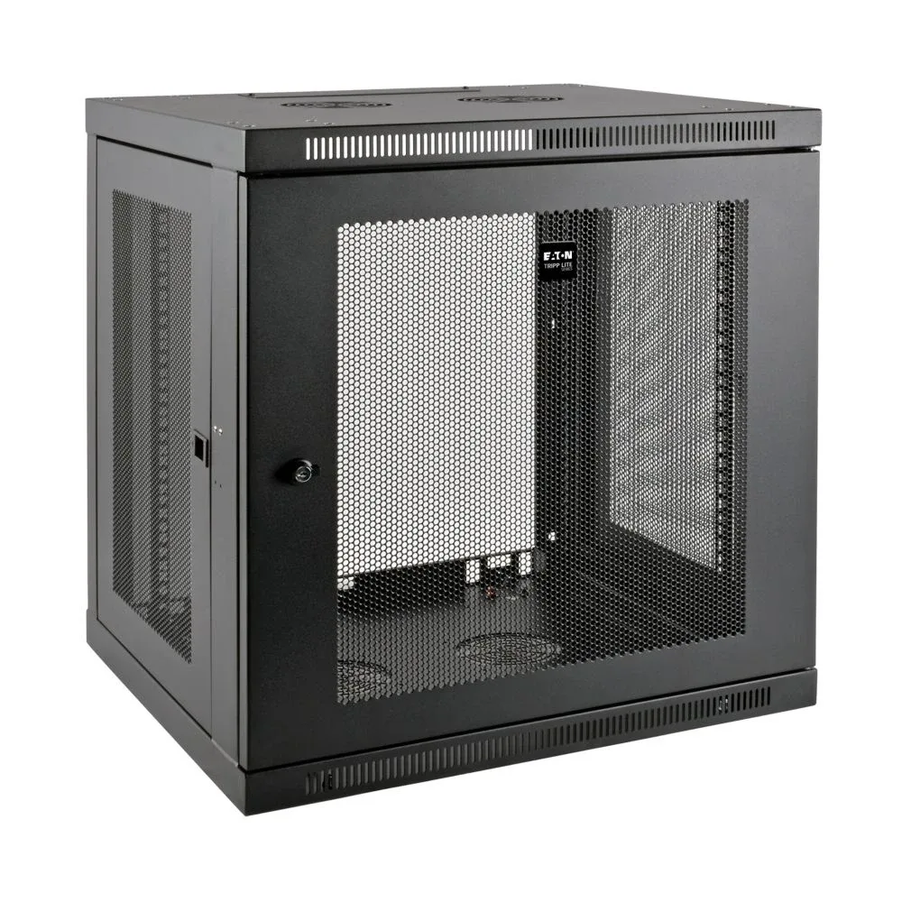 Eaton Tripp Lite Series 12U Wall Mount Rack Enclosure Server Cabinet Low Profile Deep - Rack cabinet - wall mountable - black - 12U - 19