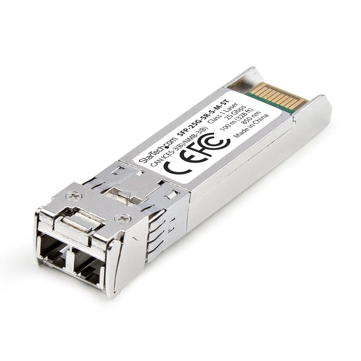 Startech MSA-Compliant SFP-25G-SR-S SFP28 Module, 25Gbps Multimode Fiber (MMF), 100m (328ft), LC Connector, 850nm, 25 Gigabit Optical Transceiver w/ DDM/DOM - SFP28 transceiver module - 25GbE - 25GBase-SR - LC multi-mode - up to 100 m - 850 nm
