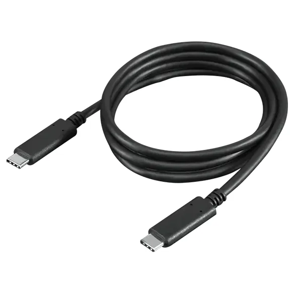 Lenovo - USB cable - USB-C (M) to USB-C (M) - 20 V - 5 A - 1 m - 4K support, USB Power Delivery (5A, 100W) - black - for ThinkPad T16 Gen 4 21QN