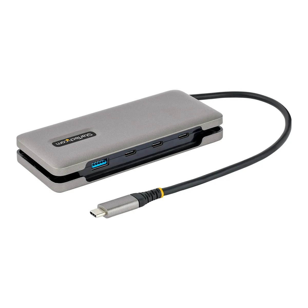 Startech 4-Port USB-C Hub, 1x USB-A and 3x USB-C Ports, USB 3.1 10Gbps, Bus Powered, USB Type C Hub with 9.8in (25cm) Wrap-Around Cable, Portable USB-C to USB-A Hub - USB Expansion Hub (HB31CM1A3CB) - Hub - 1 x USB 3.2 Gen 2 + 3 x USB-C 3.2 Gen 2 - desktop