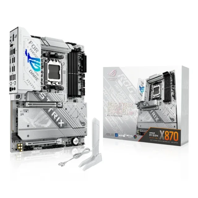 ASUS ROG STRIX X870-A GAMING WIFI - Motherboard - ATX - Socket AM5 - AMD X870 Chipset - USB4, USB 3.2 Gen 2, USB-C 3.2 Gen2, USB 3.2 Gen 1, USB-C 3.2 Gen 2x2 - Wi-Fi 7, 2.5 Gigabit LAN, Bluetooth - onboard graphics (CPU required) - HD Audio (8-channel)