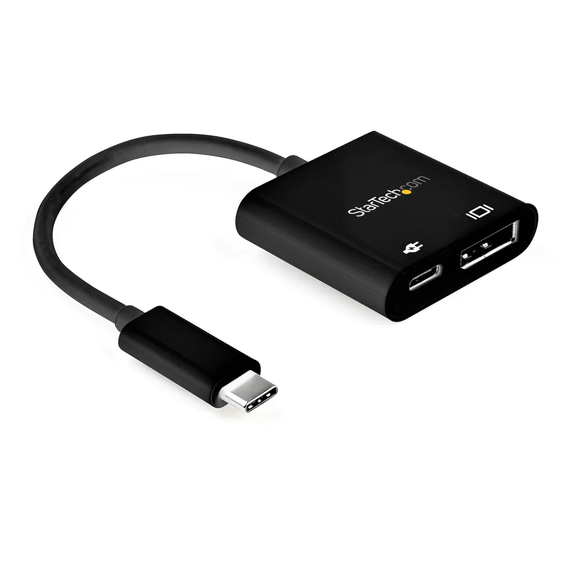 StarTech USB C to DisplayPort Adapter with Power Delivery, 8K 60Hz/4K 120Hz USB Type C to DP 1.4 Monitor Video Converter w/60W PD Pass-Through Charging, HBR3, Thunderbolt 3 Compatible - USB-C Male to DP Female (CDP2DP14UCPB)