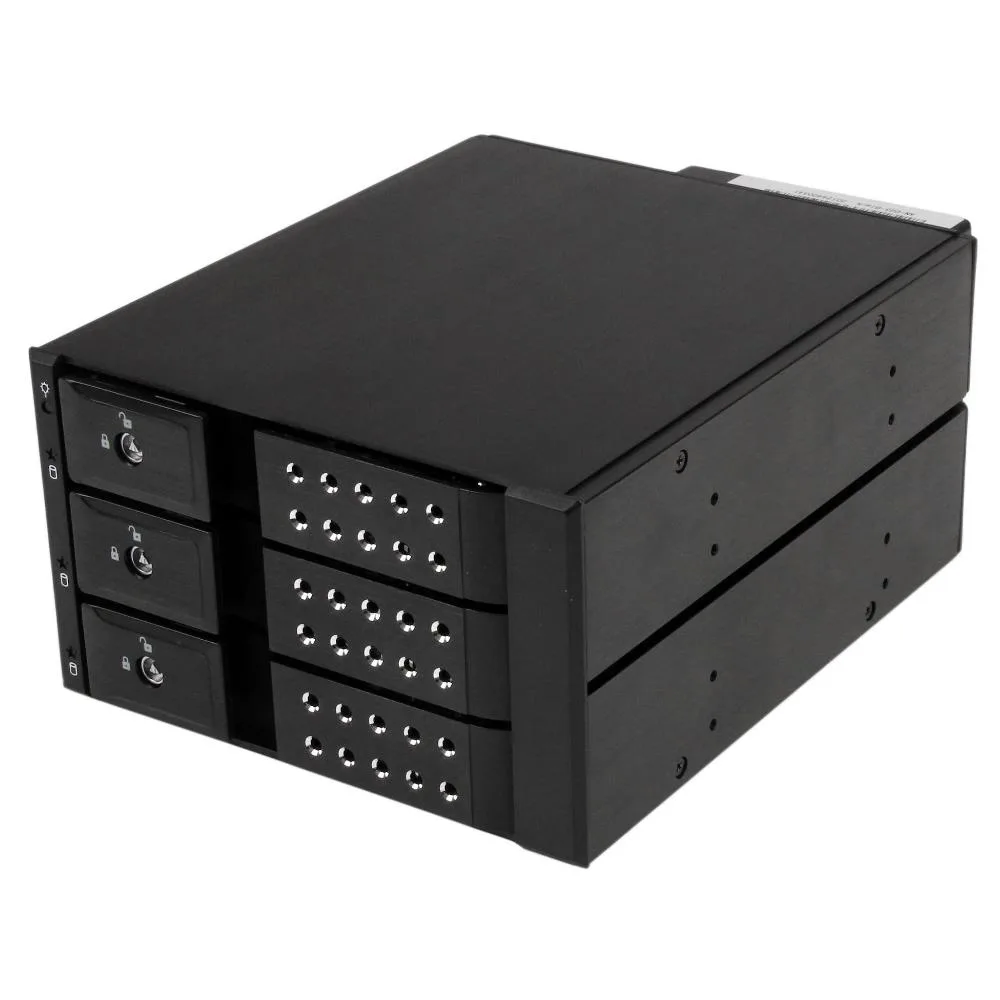 Startech 3-Bay Hot Swap Backplane for 3.5in SAS II/SATA III - 6 Gbps HDD - Aluminum Trayless Mobile Rack Backplane (HSB3SATSASBA)