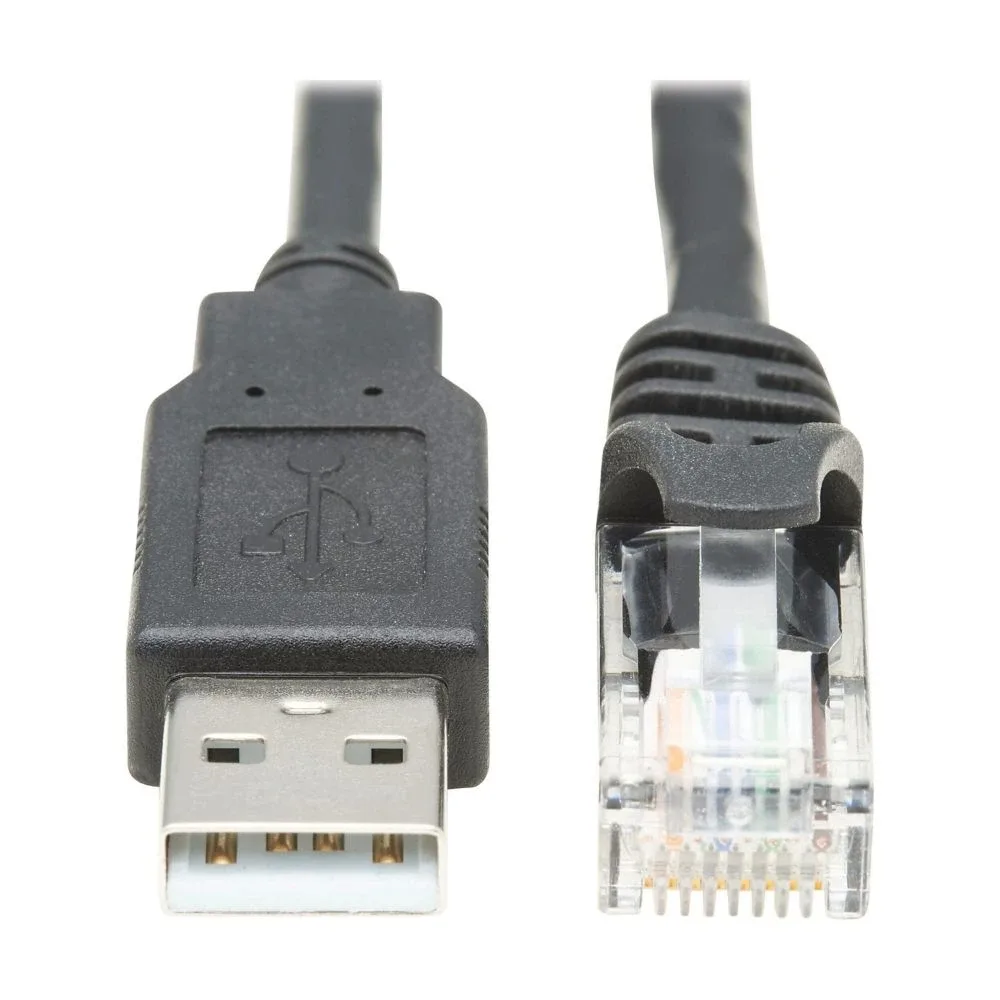 Eaton Tripp Lite Series USB to RJ45 Rollover Console Cable (M/M) - Cisco Compatible, 250 Kbps, 6 ft., Black - Serial cable - USB (M) to RJ-45 (F) - 1.83 m - double shielded - USB 1.1 - black