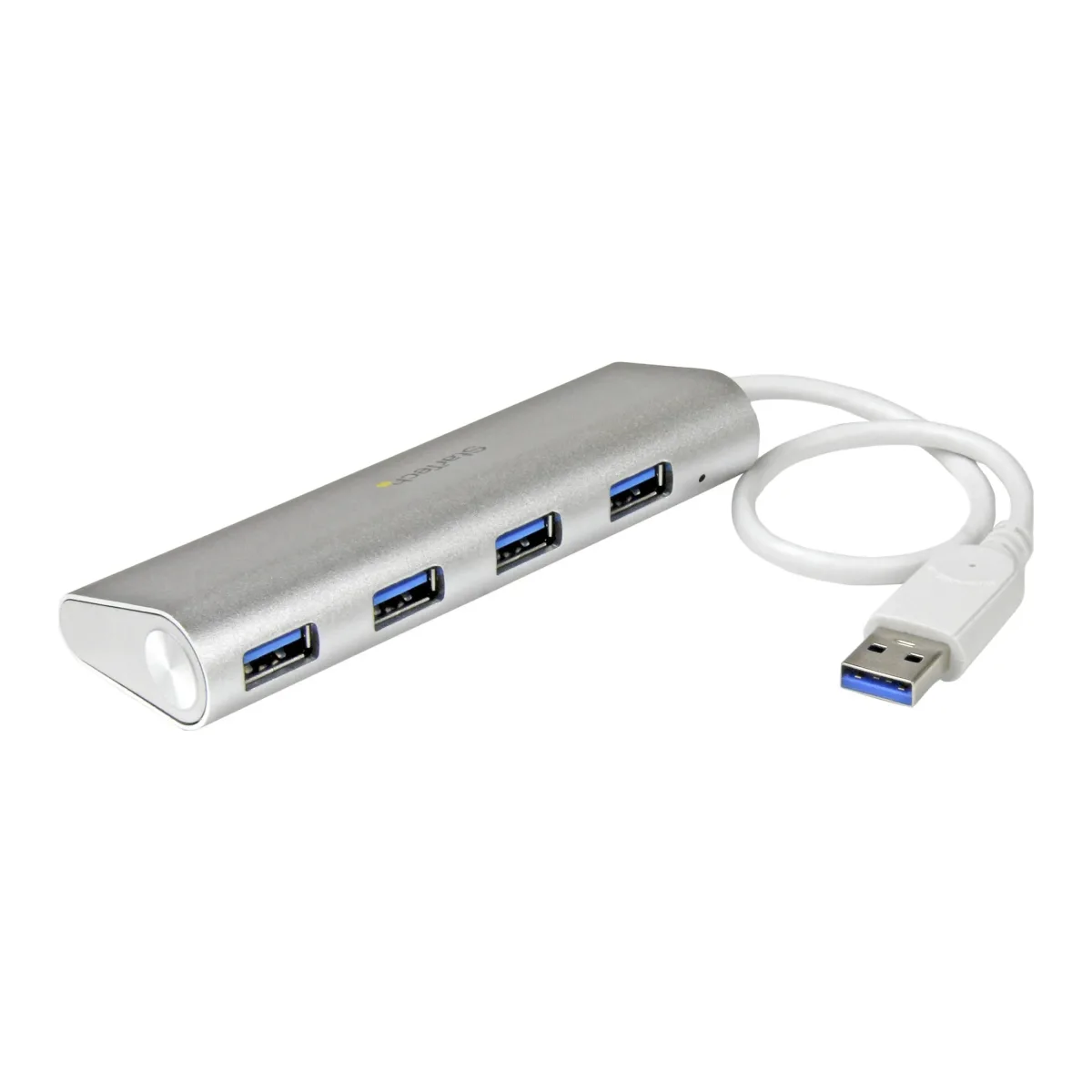 Startech 4 Port Portable USB 3.0 Hub with Built-in Cable - Aluminum and Compact USB Hub (ST43004UA) - Hub - 4 x SuperSpeed USB 3.0