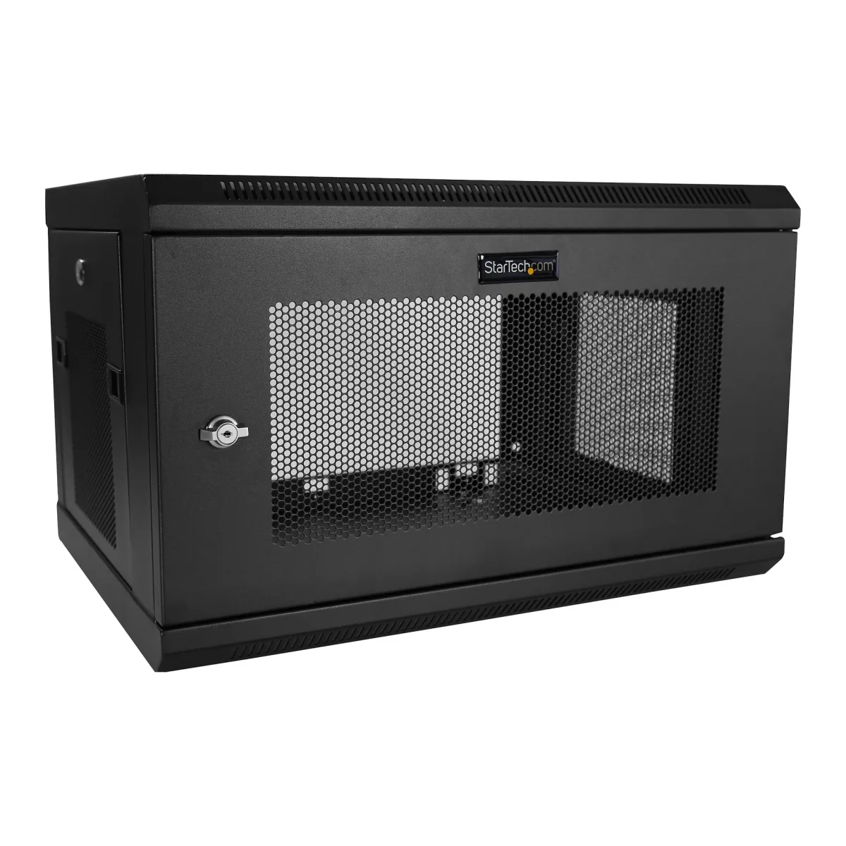 Startech 2 Post 6U 19" Wall Mount Network Cabinet, 15" Deep Locking IT Switch Depth Enclosure, Vented Computer/Electronics Equipment Data Rack with Shelf & Hook & Loop Tape /Assembled - 19 Inch Wall Cabinet (RK616WALM)