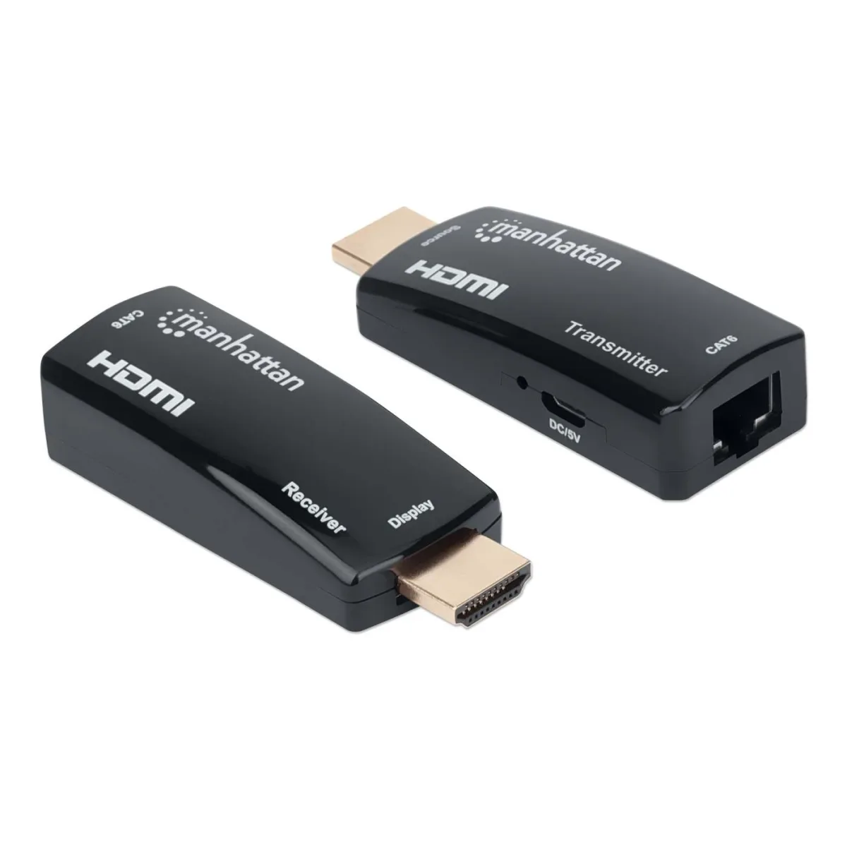 Manhattan 207539 HDMI Over Ethernet Extender Kit -1080P/60HZ to 60M Over CAT6 Cbl