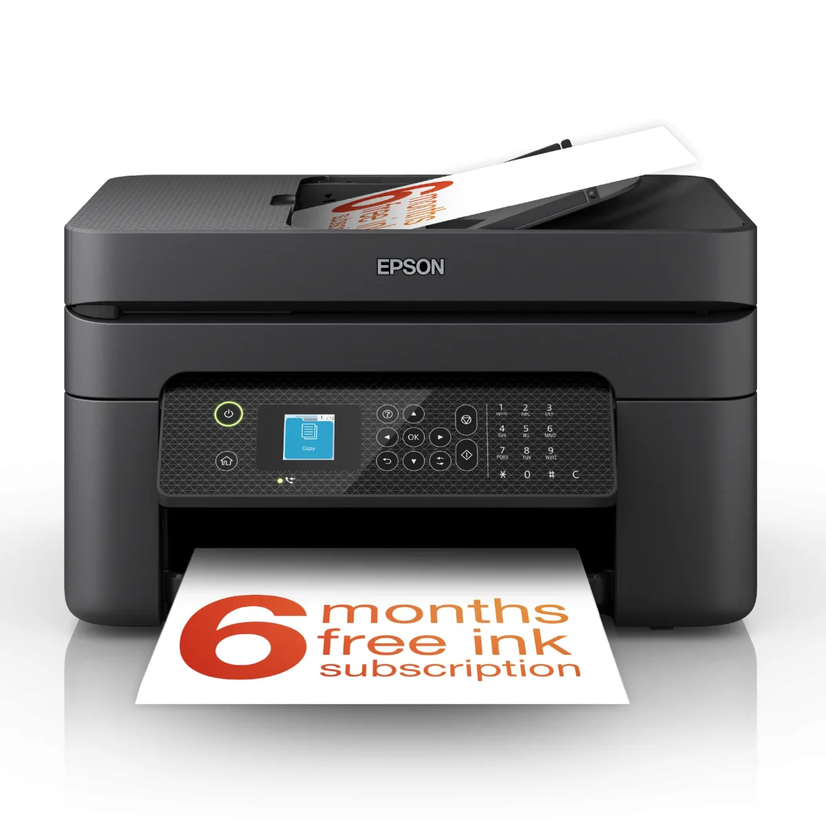 Epson WorkForce WF-2930DWF 2930DWF WF2930DWF 2930DWF WF2930 2930 - Multifunction printer - colour - ink-jet - 216 x 297 mm (original) - A4/Letter (media) - up to 10 ppm (printing) - 100 sheets - 33.6 Kbps - USB 2.0, Wi-Fi(n)
