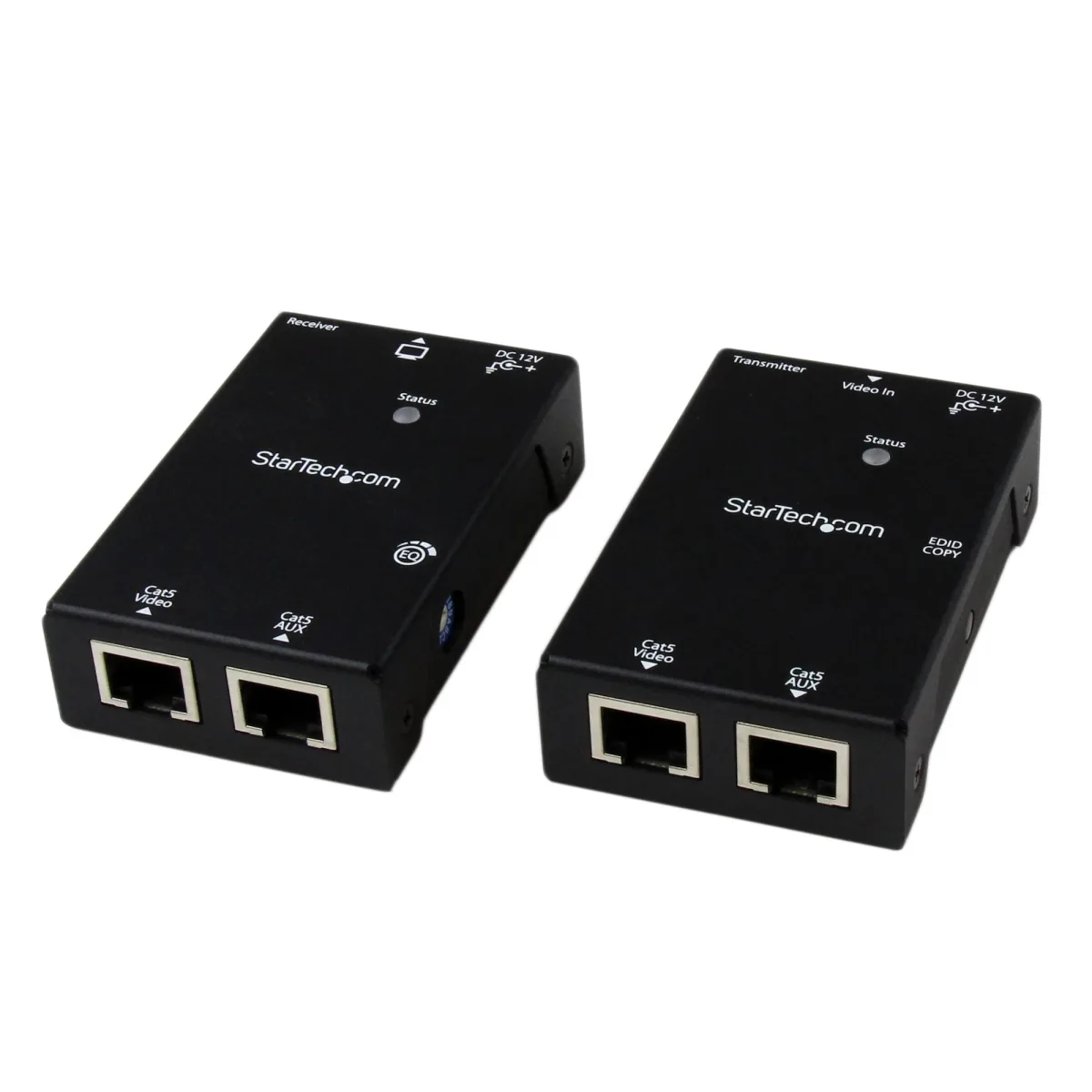 Startech HDMI Over CAT5e / CAT6 Extender with Power Over Cable - 165 ft (50m) HDMI Video/Audio Over Dual Ethernet Cable Extender (ST121SHD50)