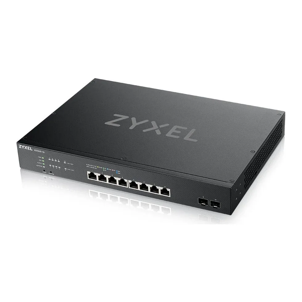 Zyxel XS1930-10 - Switch - smart - 8 x 100/1000/2.5G/5G/10GBase-T + 2 x 10 Gigabit SFP+ - rack-mountable