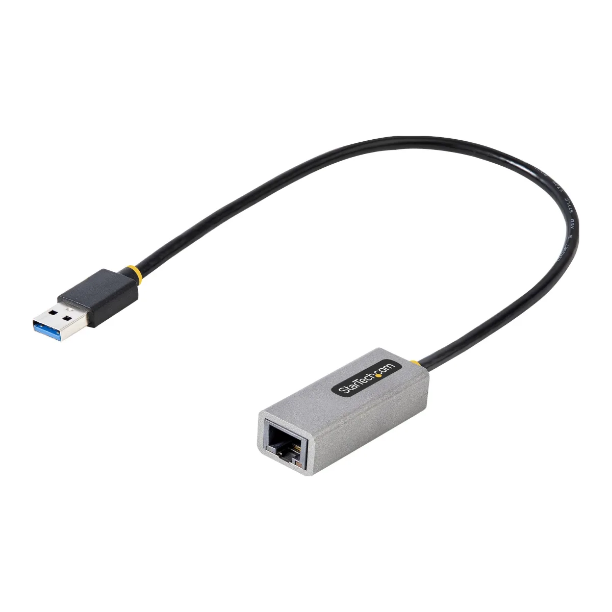 Startech USB to Ethernet Adapter, USB 3.0 to 10/100/1000 Gigabit Ethernet LAN Converter for Laptops, 1ft (30cm) Attached Cable, USB to RJ45 Adapter, USB NIC Adapter, Ethernet Dongle - USB Network Adapter - Network adapter - USB 3.2 Gen 1 - Gigabit Ethernet x 1 - space grey