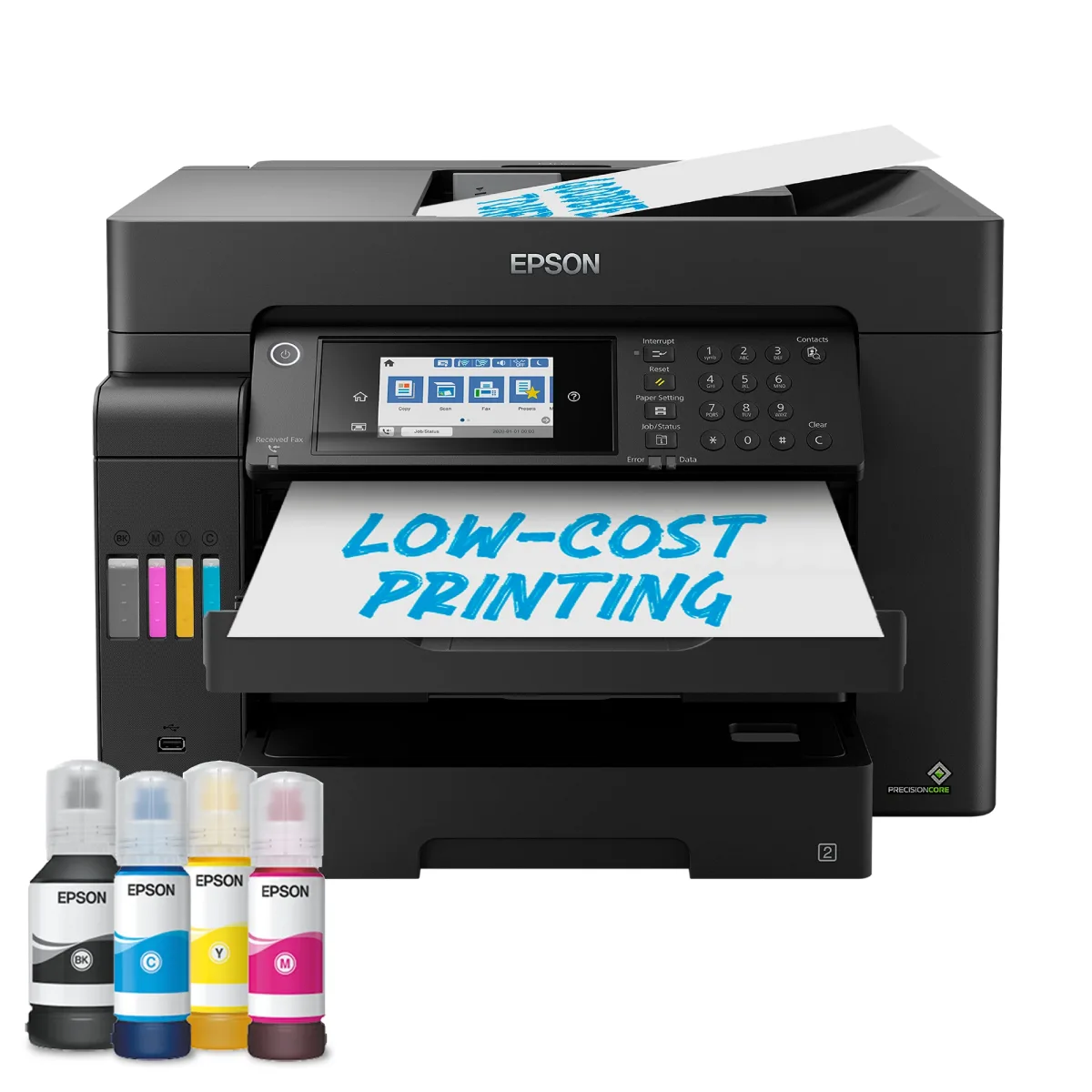 Epson EcoTank ET-16655 Colour A3 Multifuncion Printer. Up to 25ppmipm. Print/Copy/Scan. Duplex. 2 Trays. One set of replacement inks prints up to 7,500 pages in black and 6,000 pages in colour