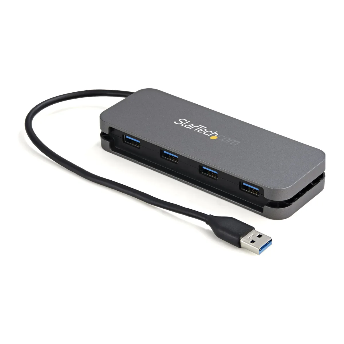 Startech 4 Port USB 3.0 Hub, 4x USB-A, 5Gbps Laptop/Desktop USB Type-A Hub, USB Bus Powered, 11" Long Cable with Cable Management (HB30AM4AB) - Hub - 4 x USB 3.2 Gen 1 - desktop