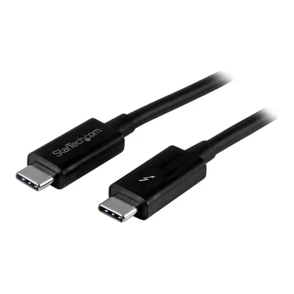StarTech 1m (3.3ft) Thunderbolt 3 Cable, 20Gbps, 100W PD, 4K Video, Thunderbolt-Certified, Compatible w/ TB4/USB 3.2/DisplayPort - Thunderbolt cable - USB-C (M) to USB-C (M) - Thunderbolt 3 / USB / DisplayPort - 1 m - black - for P/N: CDP2HDUACP, CDP2HDUACPW, PEXUSB321C