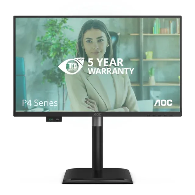 AOC 24P4U - LED monitor - 24" - 1920 x 1080 Full HD (1080p) @ 120 Hz - IPS - 1500:1 - 4 ms - HDMI, DisplayPort - speakers - black