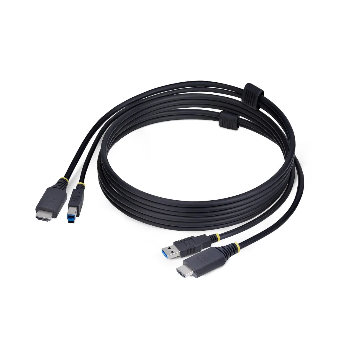 StarTech 6ft (1.8m) HDMI and USB 5Gbps KVM Cable - Keyboard / video / mouse (KVM) cable - HDMI, USB Type A (M) to HDMI, USB Type B (M) - 1.8 m - 4K60Hz support, HDR10 support - black