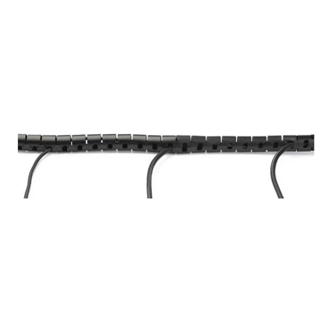 Startech 1.5m (4.9ft) Cable Management Sleeve - Spiral - 1" (25mm) Diameter - W/ Cable Loading Tool - Black (CMSCOILED)