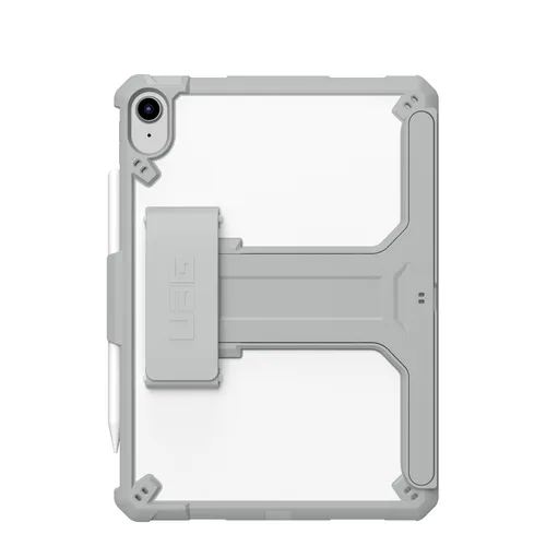 UAG Scout Healtcare Series Case for iPad 10.9 (10th Gen, 2022) - Scout w HS & KS Healthcare White/Gray - Back cover for tablet - with kickstand & hand strap - thermoplastic polyurethane (TPU), silicone - white, grey - 10.9" - for Apple 10.9-inch iPad (10th generation), iPad A16 Wi-Fi, A16 Wi-Fi + Cellular
