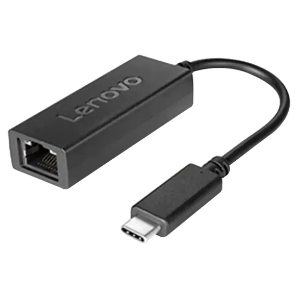 Lenovo USB-C to Ethernet Adapter - Network adapter - USB-C - Gigabit Ethernet x 1 - black - for ThinkPad T16 Gen 4 21QN, ThinkSmart Hub 11H1