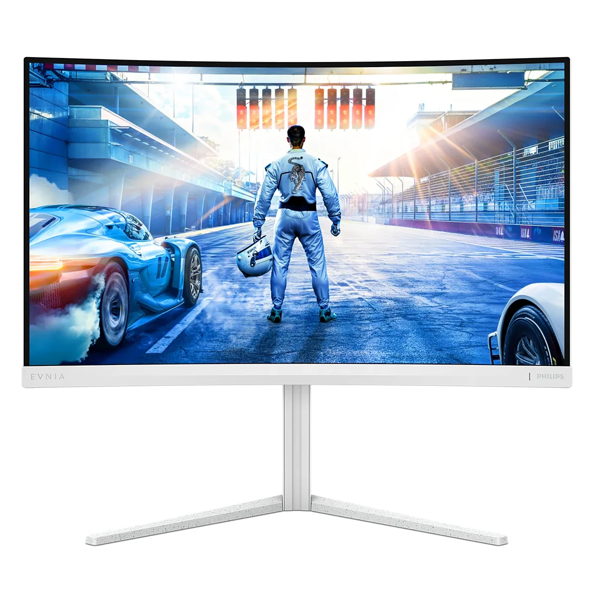Philips Evnia 5000 27M2C5501 - LED monitor - gaming - curved - 27" - 2560 x 1440 QHD @ 180 Hz - Fast VA - 5000:1 - HDR10 - 0.5 ms - 2xHDMI, DisplayPort - white