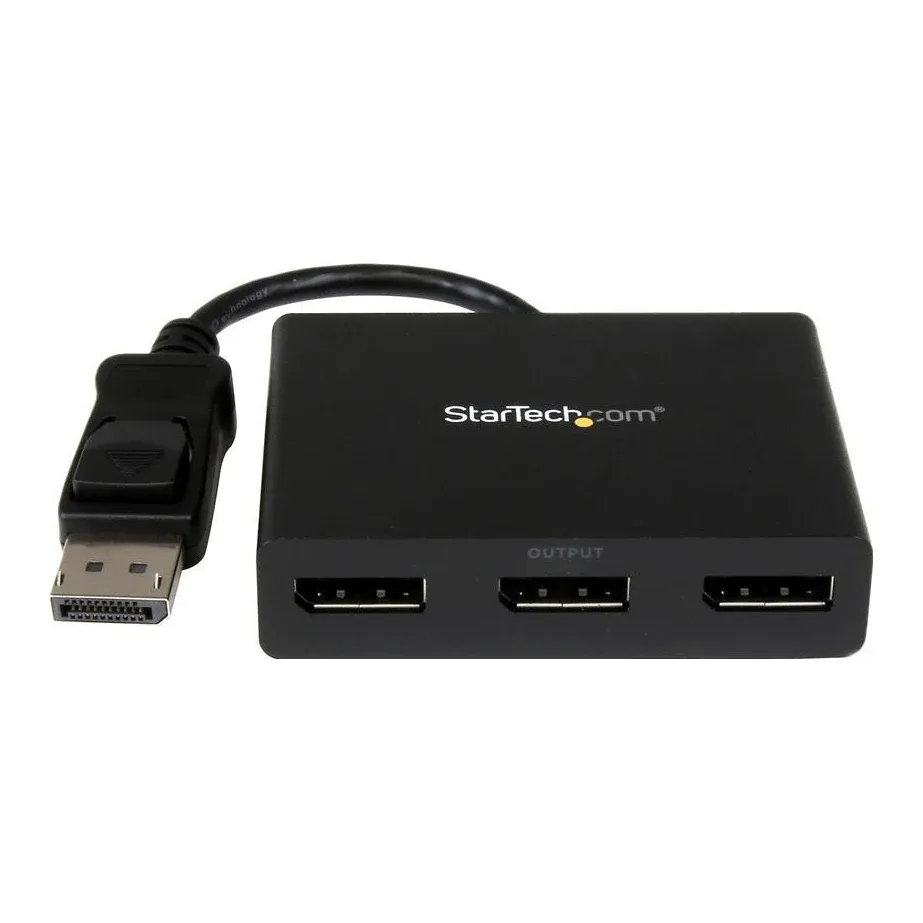 Startech 3-Port Multi Monitor Adapter, DisplayPort 1.2 MST Hub, Dual 4K 30Hz & 1x 1080p, Video Splitter for Extended Desktop Mode on Windows PCs Only, DP to 3x DP Monitors MST Hub - Multi Stream Transport (MSTDP123DP) - Video splitter - desktop - AC 100/230 V - for P/N: SV231DPU34K, SVA5N3NEUA