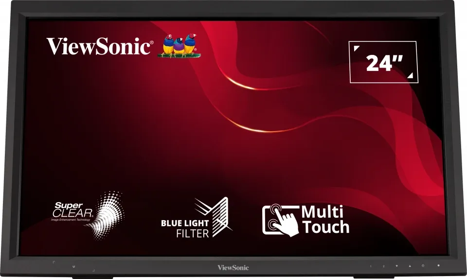 ViewSonic TD2423 - LED monitor - 24" (23.6" viewable) - touchscreen - 1920 x 1080 Full HD (1080p) @ 75 Hz - VA - 250 cd/m² - 3000:1 - 7 ms - HDMI, DVI-D, VGA - speakers