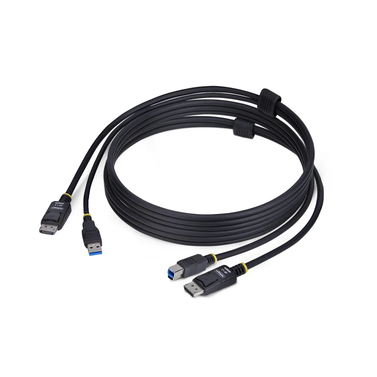 StarTech 6ft (1.8m) DisplayPort and USB 5Gbps KVM Cable - Keyboard / video / mouse (KVM) cable - USB Type A, DisplayPort (M) to USB Type B, DisplayPort (M) - 1.8 m - 4K60Hz support, HDR10 support - black