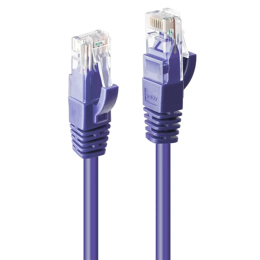 Lindy 48122 1M CAT6 U/Utp Snagless Gigabit Network Cable Purple