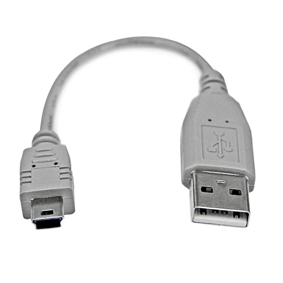 StarTech 6 in. USB to Mini USB Cable - USB 2.0 A to Mini B - Gray - Mini USB Cable (USB2HABM6IN)