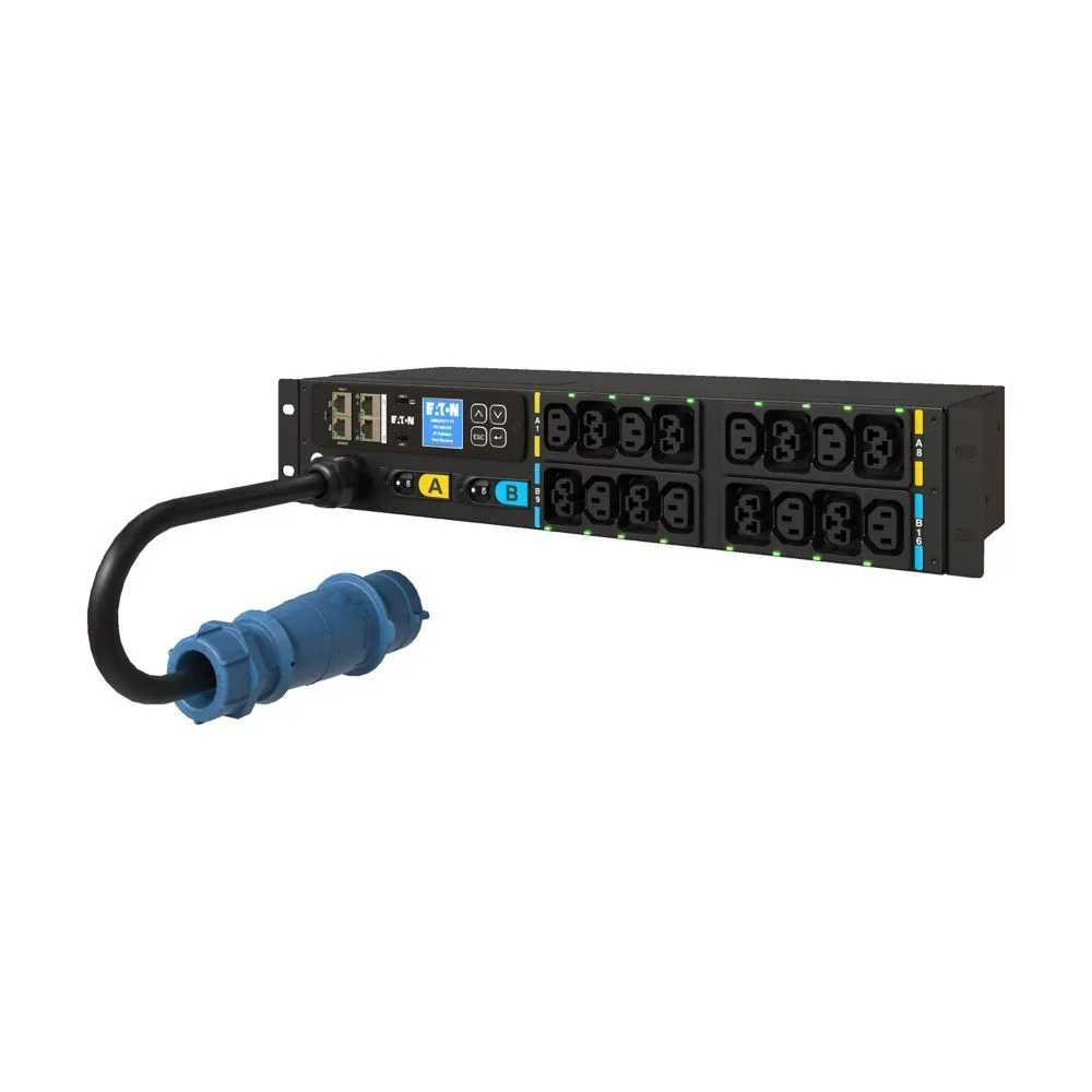 Eaton G4 - Power distribution unit (rack-mountable) - managed - 7.4 kW - 1-phase - Ethernet 10/100/1000, serial - input: IEC 60309 32A - output connectors: 16 (8 x IEC 60320 C13, 8 x IEC 60320 C39) - 2U - 19" - 3 m cord