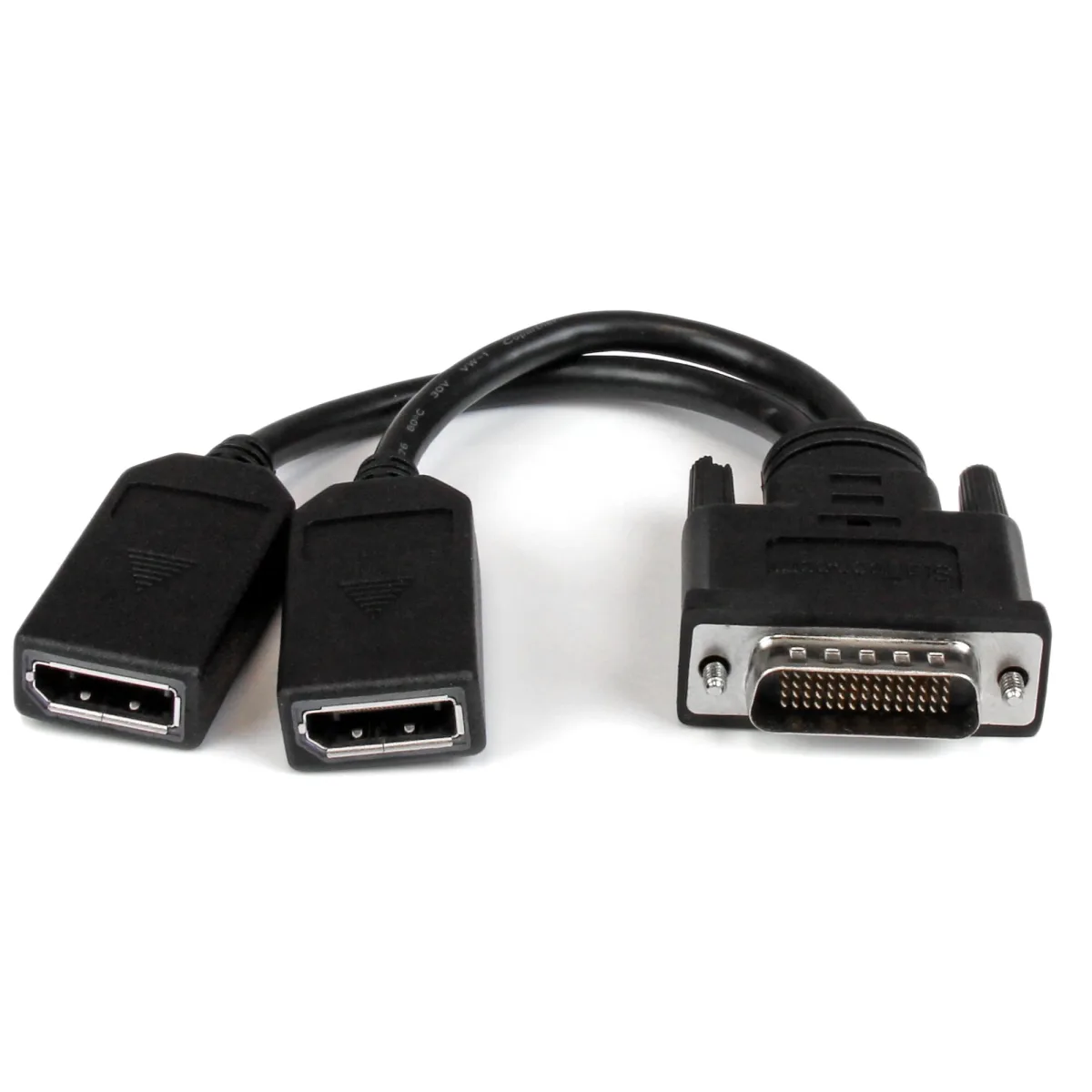 StarTech DMS-59 to DisplayPort - 8in - DMS 59 to 2x DP - Y Cable - DMS-59 Adapter - DisplayPort Splitter Cable - LFH Cable (DMSDPDP1)