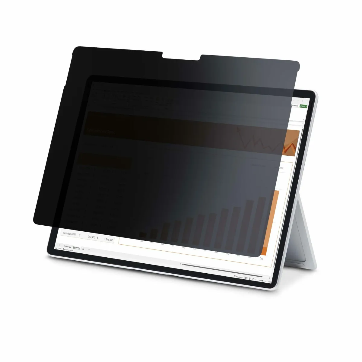 Startech 4-Way 12.3in Surface Pro 4/5/6/7/7+ Privacy Screen Filter, Portrait/Landscape, Touch-Enabled, +/- 30 Deg. View, Blue Light Reduction, Matte Finish - Notebook privacy filter (horizontal) - adhesive - 12.3" - black